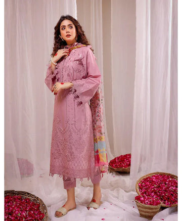 DHANAK EMBROIDERED SHIRT WITH TWILL WOOL PRINTED SHAWL A94