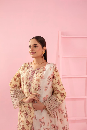 PR05 Khaddar Stitched Embroidered 3-Piece Suit By Rangzaib