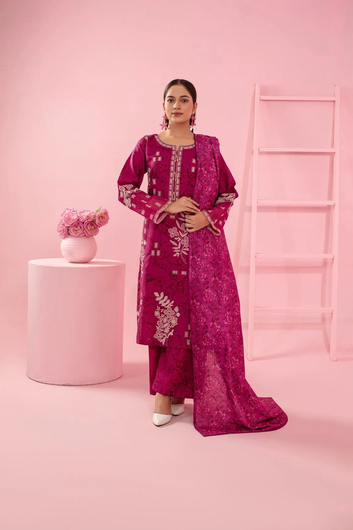 PR06 Khaddar Stitched Embroidered 3-Piece Suit By Rangzaib