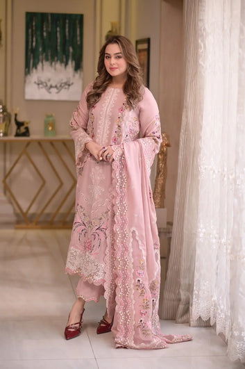 Aneela 3pc Embroidered Lawn Dress